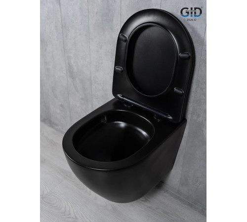 Подвесной унитаз GID Tornado Tr2122TF-Bm 62261Y черный матовый 49x36x36