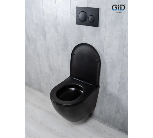 Подвесной унитаз GID Tornado Tr2122TF-Bm 62261Y черный матовый 49x36x36