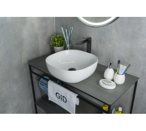 Раковина накладная Gid D1301 51180 белая 42.5x42.5x14.5
