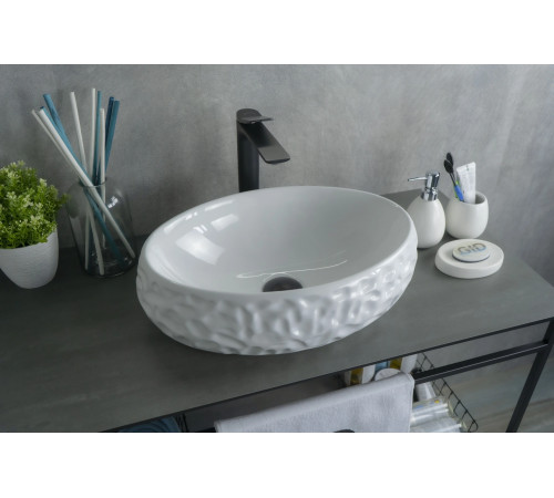 Раковина накладная Gid 9030wf 51187 белая 48x34x15