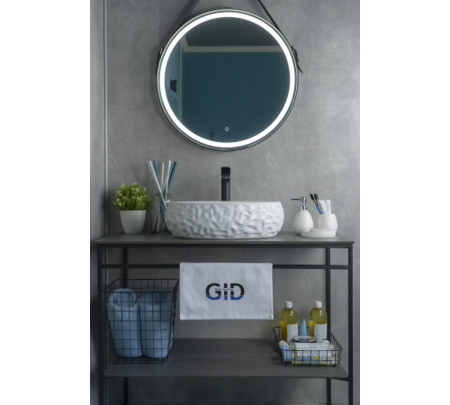 Раковина накладная Gid 9030wf 51187 белая 48x34x15
