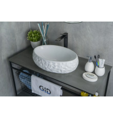 Раковина накладная Gid 9030wf 51187 белая 48x34x15