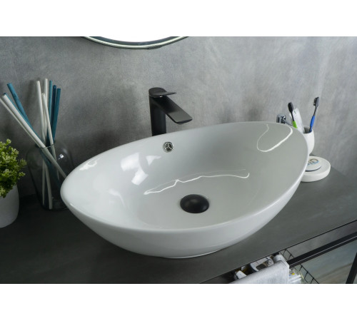 Раковина накладная Gid N9019 51108 белая 60x37x19