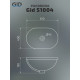 Раковина встраиваемая Gid S1004 71160 белая 61x40x19