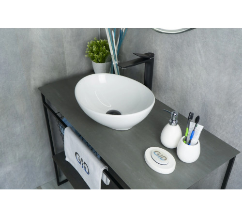 Раковина накладная Gid N9138 51178 белая 41x34x15