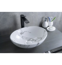 Раковина накладная Gid Mnc138C 54473 под камень глянцевая 41x34x15