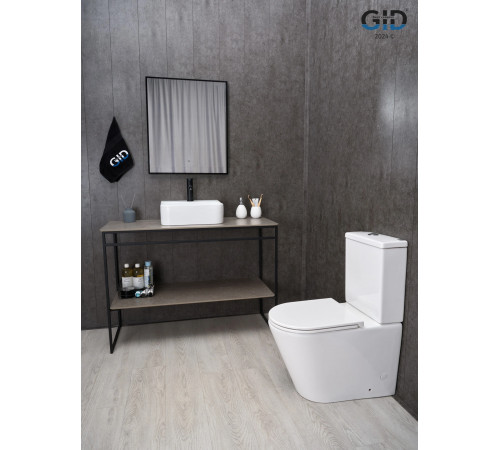 Раковина накладная Gid N9257 51217 белая 43x39x13