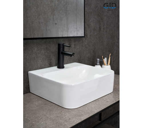 Раковина накладная Gid N9257 51217 белая 43x39x13