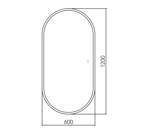 Заркало для ванной Abber Kontur AG6303SL-1.2 с подсветкой, сенсорный выключатель, диммер
