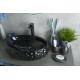 Раковина накладная Gid 9030bf 52232 черная глянцевая 48x34x15