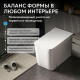 Приставной унитаз Abber Rechteck AC1212P белый с импульсным смывом