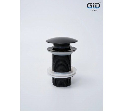 Клапан донный GID без перелива G-55BM 76602K черный матовый 7x7x10