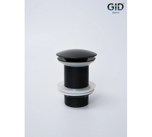 Клапан донный GID без перелива G-55BM 76602K черный матовый 7x7x10