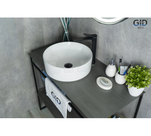Раковина накладная Gid N9425 51144 белая 40x40x15