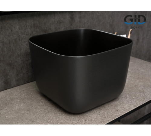 Раковина накладная Gid N9301bg 53356 черная графит 36x36x25.5