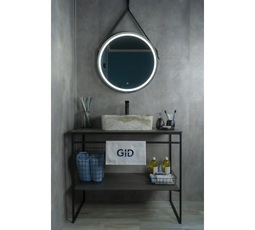 Раковина накладная Gid Mnc605 54460 под камень глянцевая 48x37x13