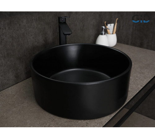 Раковина накладная Gid Bm9011 53368 черная матовая 40x40x15