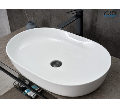 Раковина накладная Gid D1348 51204 белая 61x41x13.5