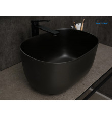 Раковина накладная Gid N9302bg 53377 черная графит 45x32x22