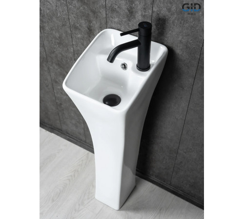 Раковина напольная Gid M9012 81101 белая 30x33x89
