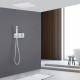 Система для душа ABBER Daheim AF8255W без излива, термостат, белая матовая