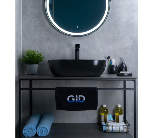 Раковина накладная Gid Bm1302 53348 черная матовая 50x40x14