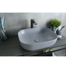 Раковина накладная Gid Gm1302 53336 серая матовая 50x40x14