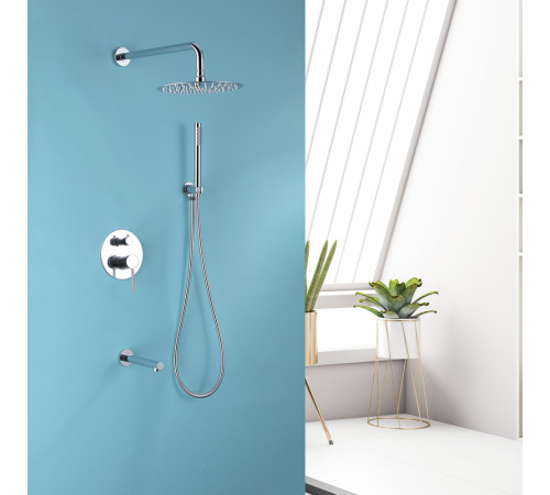 Система для душа ABBER Emotion AF8817 с изливом, хром