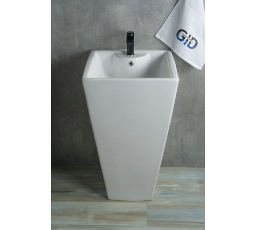 Раковина напольная Gid Nb145 81103 белая 46.5x46.5x81