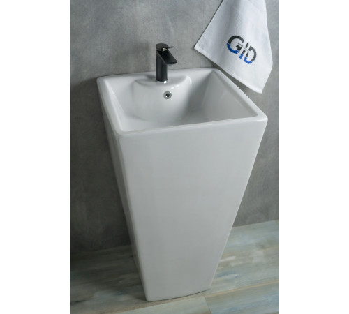 Раковина напольная Gid Nb145 81103 белая 46.5x46.5x81