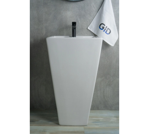 Раковина напольная Gid Nb145 81103 белая 46.5x46.5x81