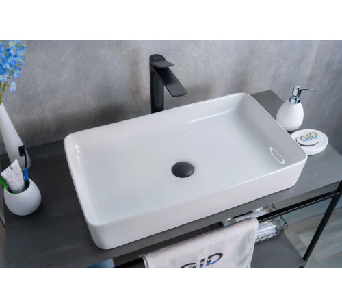 Раковина накладная Gid N9396 51140 белая 60x34x11
