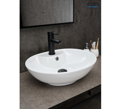 Раковина накладная Gid N9005 51206 белая 51x41x15