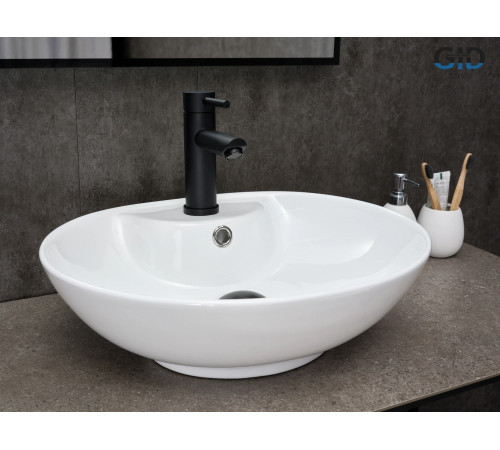 Раковина накладная Gid N9005 51206 белая 51x41x15