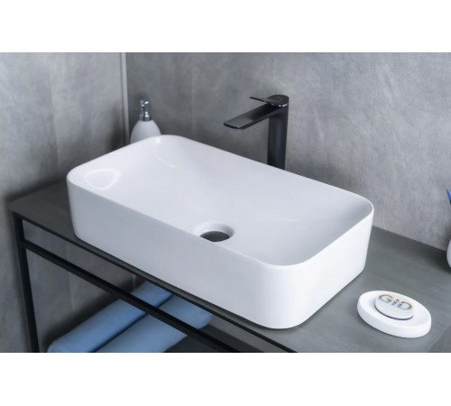 Раковина накладная Gid N9596 51199 белая 61x35x13