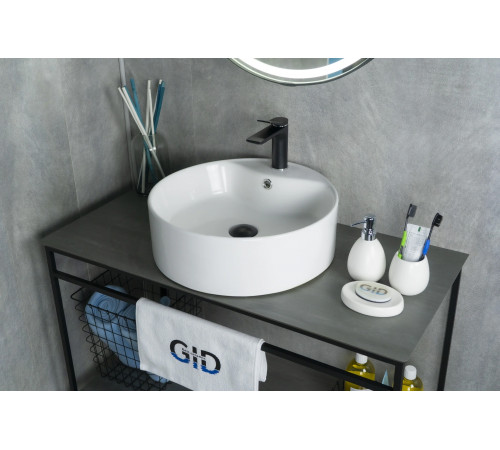 Раковина накладная Gid N9008b 51104 белая 46x46x16