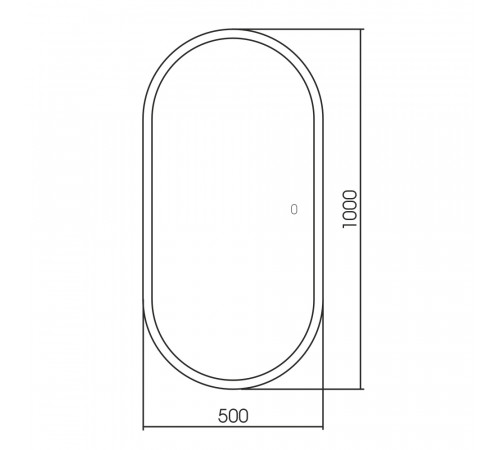 Заркало для ванной Abber Kontur AG6303S-1.0 с подсветкой, сенсорный выключатель, диммер