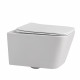 Унитаз подвесной ABBER Rechteck AC1201 белый с инсталляцией AC0105 и кнопкой AC0120MW белая матовая