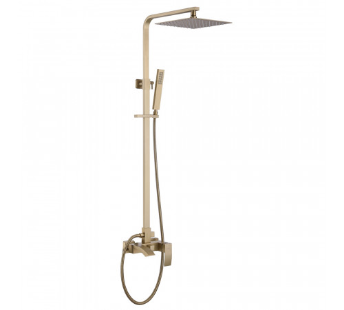 Стойка для душа ABBER Wasserfall AF8616G с изливом, золото матовое