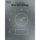 Раковина накладная Gid N9130bg 53382 черная графит 41.5x41.5x16.5
