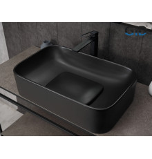 Раковина накладная Gid Bm9598 53365 черная матовая 61x38x15