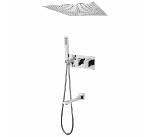 Система для душа ABBER Daheim AF8254 с изливом, термостат, хром