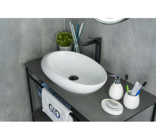 Раковина накладная Gid N9050 51167 белая 59x37x14
