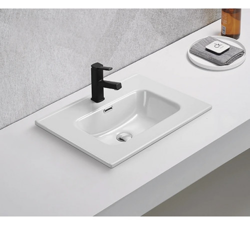 Раковина встраиваемая Gid 9060s 71155 белая 61x46.5x17