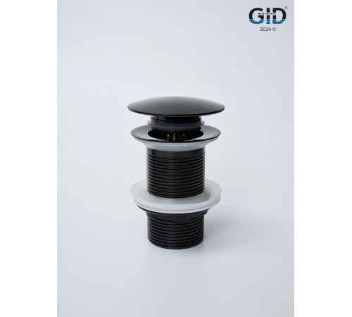 Клапан донный GID без перелива G-54BL 76601K черный глянцевый 7x7x10