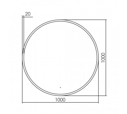 Заркало для ванной Abber Mond AG6204SCGL-1.0 с подсветкой, бесконтактный выключатель, диммер, золото