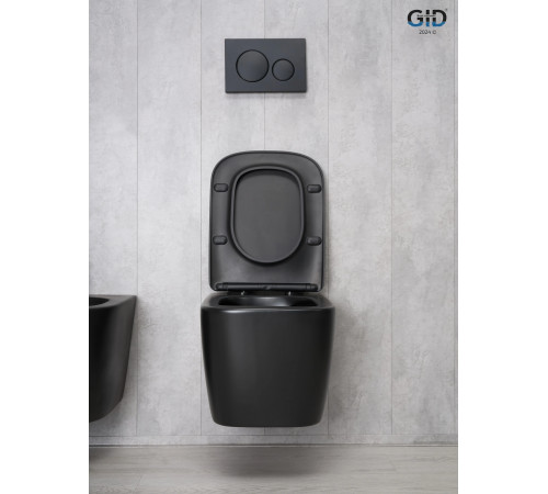 Подвесной унитаз GID Tr2140Bm 62255Y черный матовый 51x35x37.5