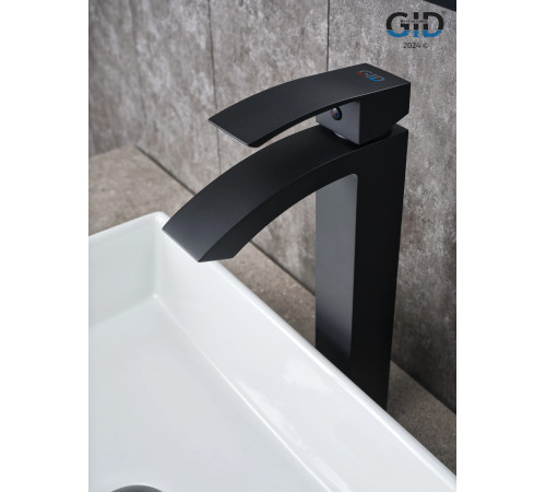 Смеситель GID для раковины (высокий) Victoria L120-BM-D L120BMD черный матовый