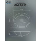 Раковина встраиваемая Gid 9413 71107 белая 56x49x19
