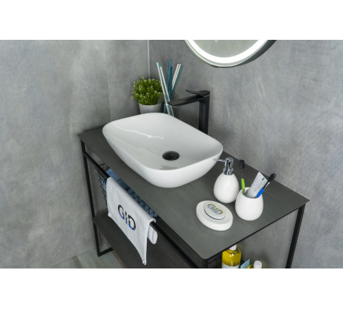 Раковина накладная Gid N9447 51157 белая 51x34x13